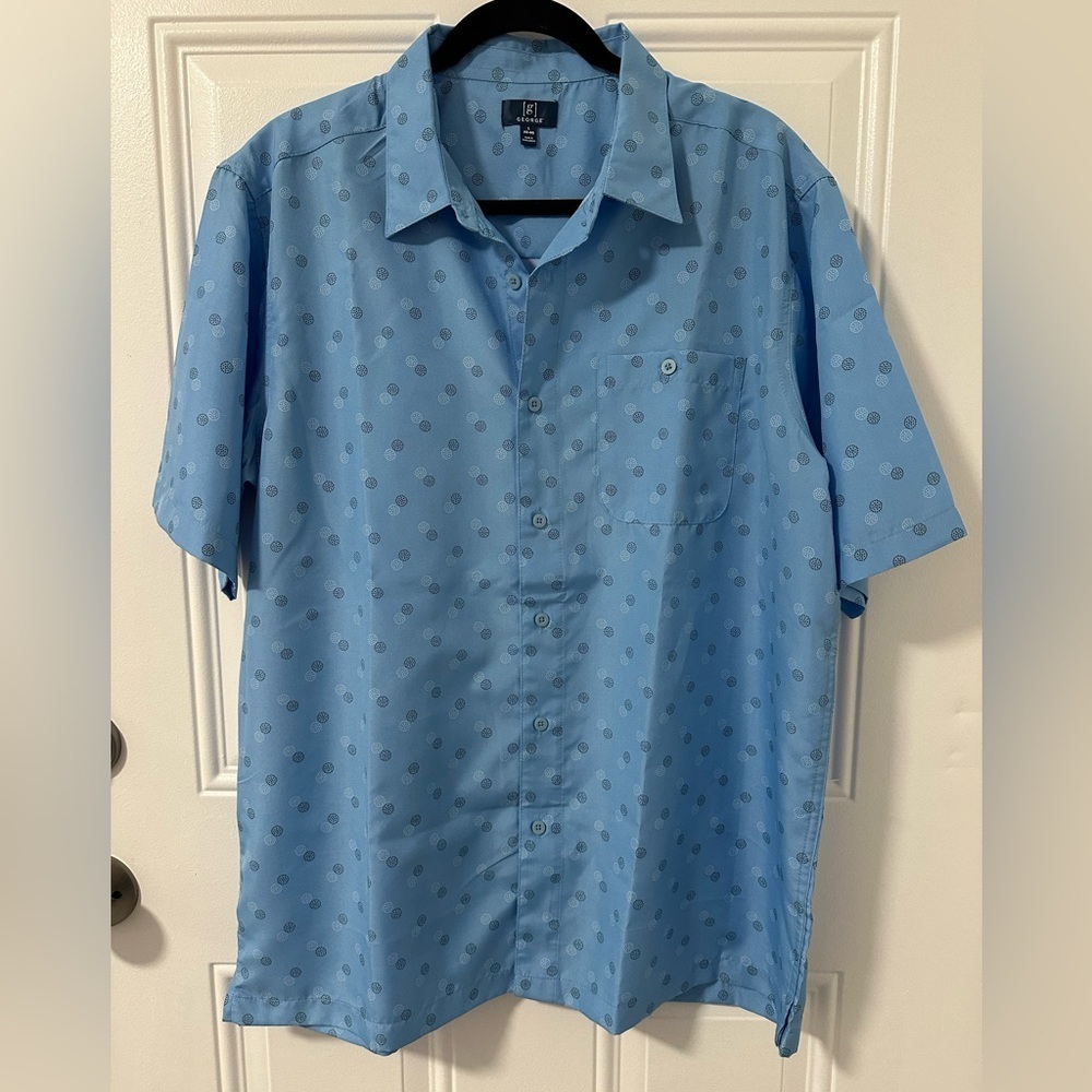 George Mens Short Sleeve Microfiber Shirt, Size Large 42-44 NWOT - Picture 5 of 13
